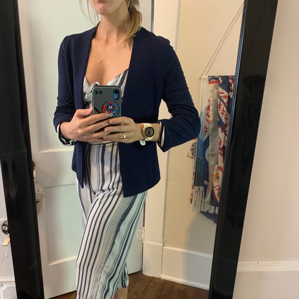 Skies are blue navy women’s blazer